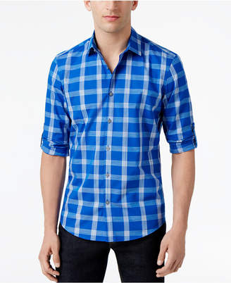 Alfani Big & Tall Men's Jacobs Plaid Cotton Shirt, Created for Macy's