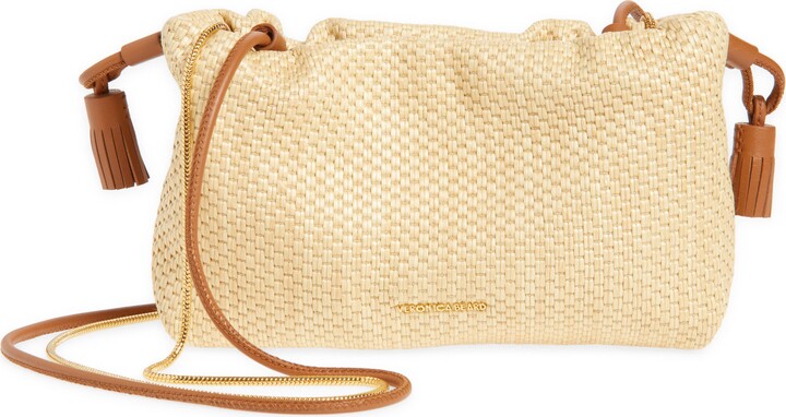 Veronica Beard Small Raffia Stash Bag