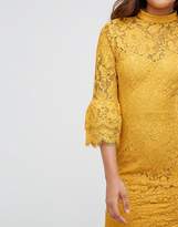 Thumbnail for your product : Paper Dolls Tall High Neck Midi Lace Dress with Double Frill Sleeve