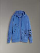 Thumbnail for your product : Burberry Adventure Print Cotton Jersey Hooded Top