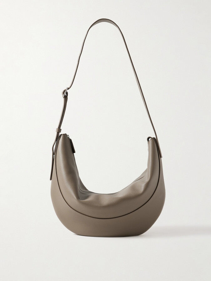 The Row Jouve Textured-leather Shoulder Bag - Brown