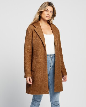 Atmos & Here Atmos&Here - Women's Brown Coats - Abbey Teddy Coat - Size 8 at The Iconic