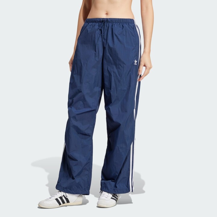 adidas 3-Stripes Woven Parachute Pants Night Indigo XS Womens