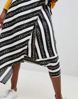 Thumbnail for your product : ASOS Tall Design Tall Hanky Hem Midi Wrap Skirt In Chain Print