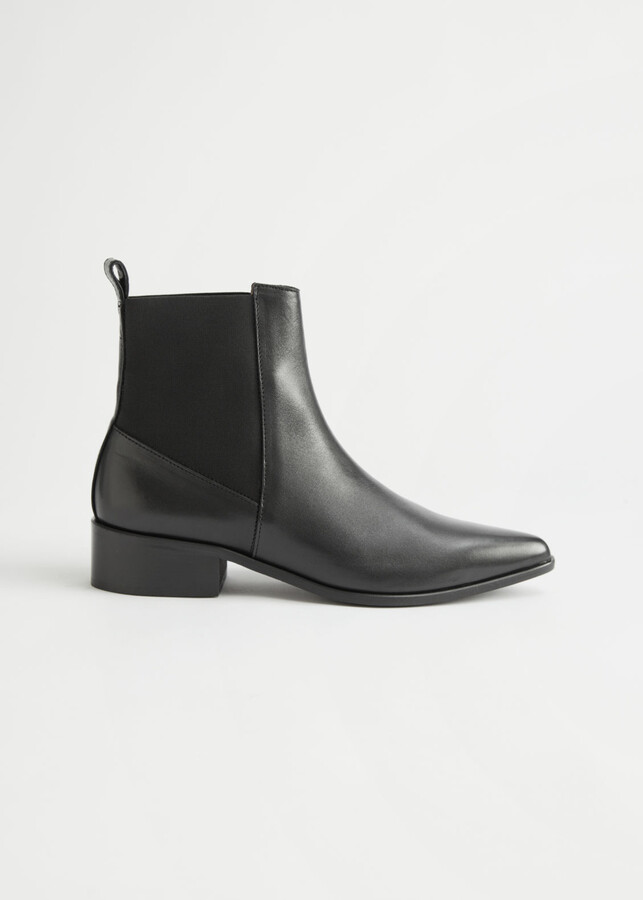 And other stories Chelsea Leather Boots - ShopStyle