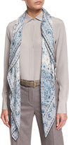 Thumbnail for your product : Loro Piana Maxi Carré; Moon Soffio Cashmere & Silk Scarf, Blue