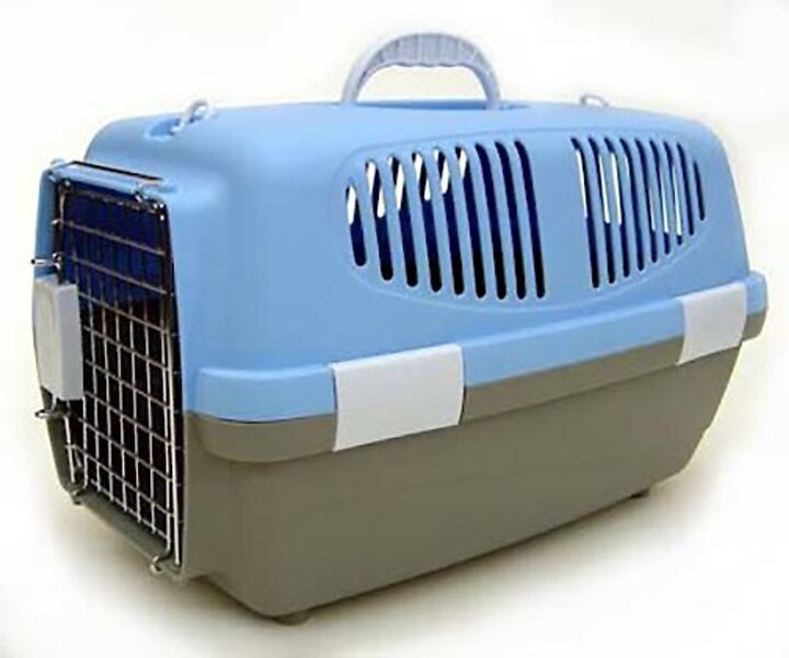 YML Plastic Small Animal Carrier Crate, Blue