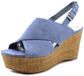 Marc Fisher Sesame Women US 7.5 Blue Wedge Sandal