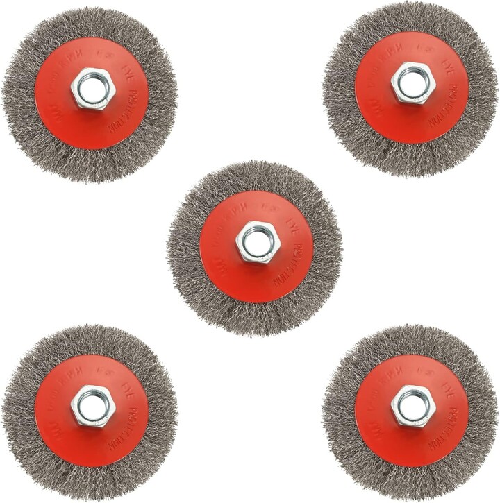 SI FANG 4 Inch 100mm Stainless Steel Wire Wheel Brush for Bench Grinder - Abrasive Polishing Cleaning Paints Tools & Parts