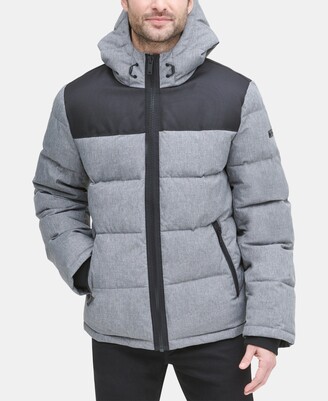 DKNY Men's Mixed-Media Puffer Coat, Created for -