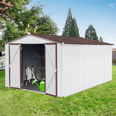 Tandoori Metal garden sheds 12ftx10ft outdoor storage sheds