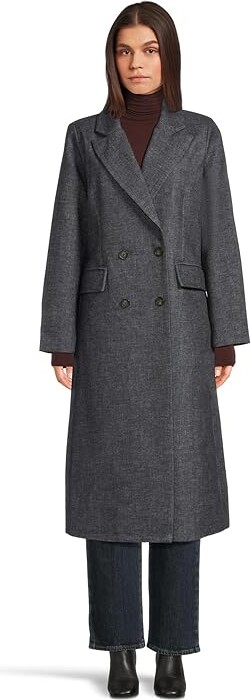 Levi's Double Breasted Blazer Jacket Women's Clothing Heather Navy