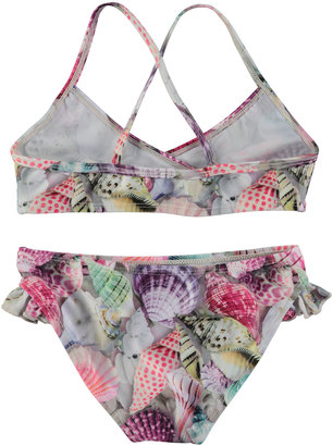 Molo Norma Seashell-Print Bikini, Pink Pattern, Size 2T-12