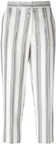 Brunello Cucinelli - striped cropped trousers - women - Soie/Polyamide/Polyester/Acétate - 44