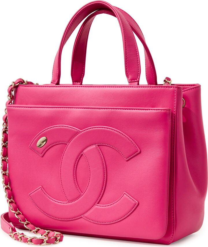 What Goes Around Comes Around Chanel Pink Lamb CC Mania Shop Tote -  ShopStyle Shoulder Bags
