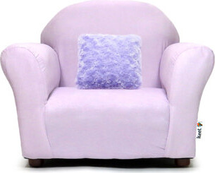 Keet Roundy Plush Chair Microsuede with Accent Pillow
