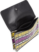 Thumbnail for your product : Givenchy Snakeskin Striped Clutch