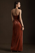 Thumbnail for your product : Anthropologie Jenny Yoo Cassandra Strapless Stretch Velvet Gown