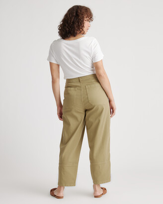 Quince Organic Stretch Cotton Twill Barrel Pants - ShopStyle