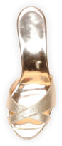 Thumbnail for your product : Jimmy Choo Perfume Textured Wedge Slide Sandal, Gold