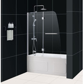 Thumbnail for your product : Dreamline Aqua 48" W x 58" H Frameless Hinged Clear Tub Door