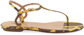Thumbnail for your product : Aquazzura Almost Bare Snakeskin Flat Sandals