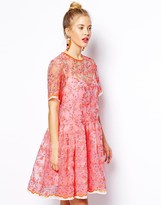 Thumbnail for your product : ASOS SALON Organza Sequin Oversize Dress