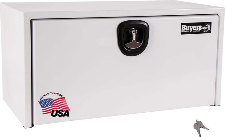 Buyers Products 18 in. x 18 in. x 36 in. White Steel Underbody Truck Tool Box