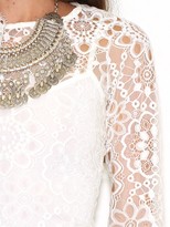 Thumbnail for your product : For Love & Lemons Lovebird Dress in Off White