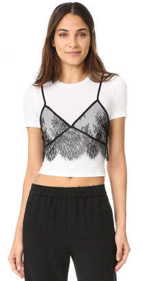 re:named Lace Cami Overlay Top