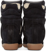 Thumbnail for your product : Isabel Marant Black Suede Bekett Wedge Sneakers
