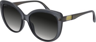 Gucci 57mm Gradient Cat Eye Sunglasses