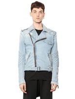 Thumbnail for your product : Stretch Cotton Denim Moto Jacket