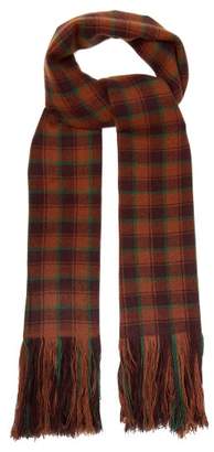 Isabel Marant Carlyna Check Cashmere Scarf - Womens - Brown