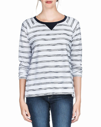 Lilla P Lilla P. Relaxed Striped Sweater, Navy/White