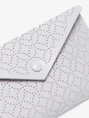 Alaia Grey Studded Envelope Leather Clutch