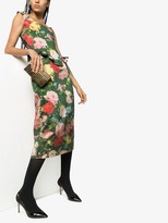 Thumbnail for your product : Richard Quinn Floral Print Peplum Midi Dress