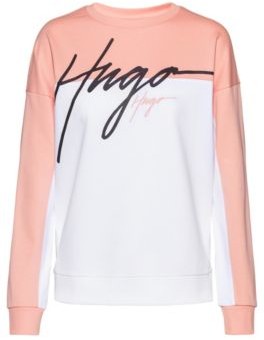 HUGO BOSS Relaxed-fit sweatshirt in French terry with handwritten logos