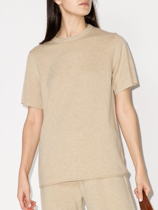 Extreme Cashmere Short-Sleeve Knit Top
