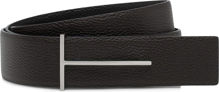 Tom Ford Calf Leather Reversible Slim T Belt