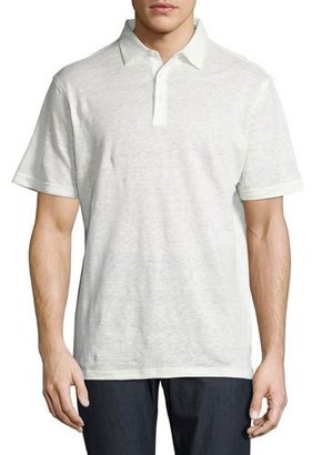 Peter Millar Summertime Linen Polo Shirt, White