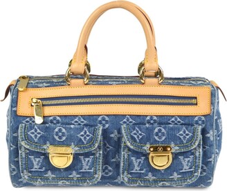 Authenticated Used Louis Vuitton LOUIS VUITTON Monogram Denim Patchwork  Pouchy Shoulder Bag Blue M95382 