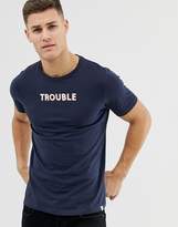 Thumbnail for your product : Jack and Jones Originals T-Shirt With Trouble Slogan