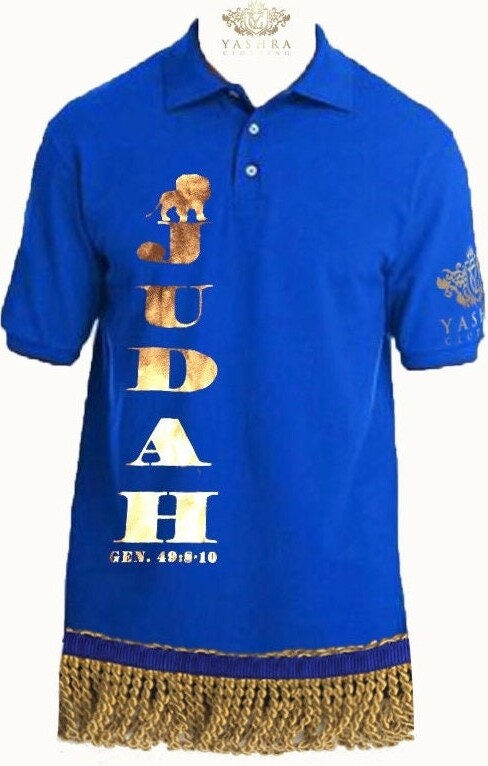 Tribe Of Judah Gold, 12 Tribes Israel, Hebrew Israelite Clothing With Fringes, Variety Color Available. Xs-6Xl. Explore Now