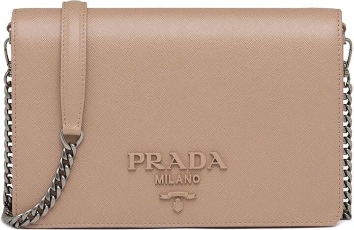 prada logo plaque mini bag