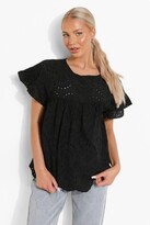 Thumbnail for your product : boohoo Maternity Broderie Smock Top