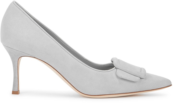 light grey suede heels