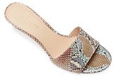 Thumbnail for your product : Kate Spade Savvi Snakeskin-Embossed Leather Mules