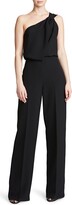 Thumbnail for your product : Halston Evening Tess One-Shoulder Stretch Crepe Jumpsuit