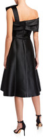 Thumbnail for your product : Rickie Freeman For Teri Jon Cuffed Off-The-Shoulder Swing Skirt Mikado Dress